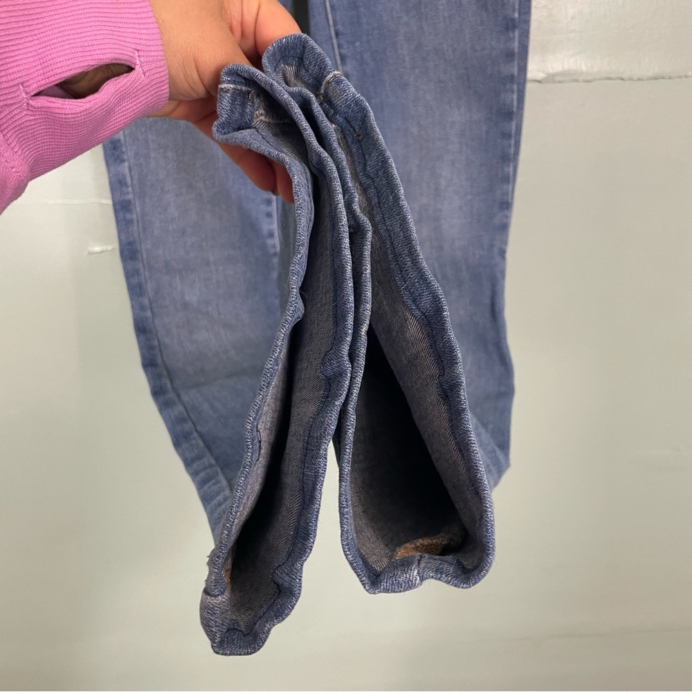 We The Free FP Jayde High Rise Flare Jeans Women Sz 25 Sunburst Blue - Picture 5 of 11